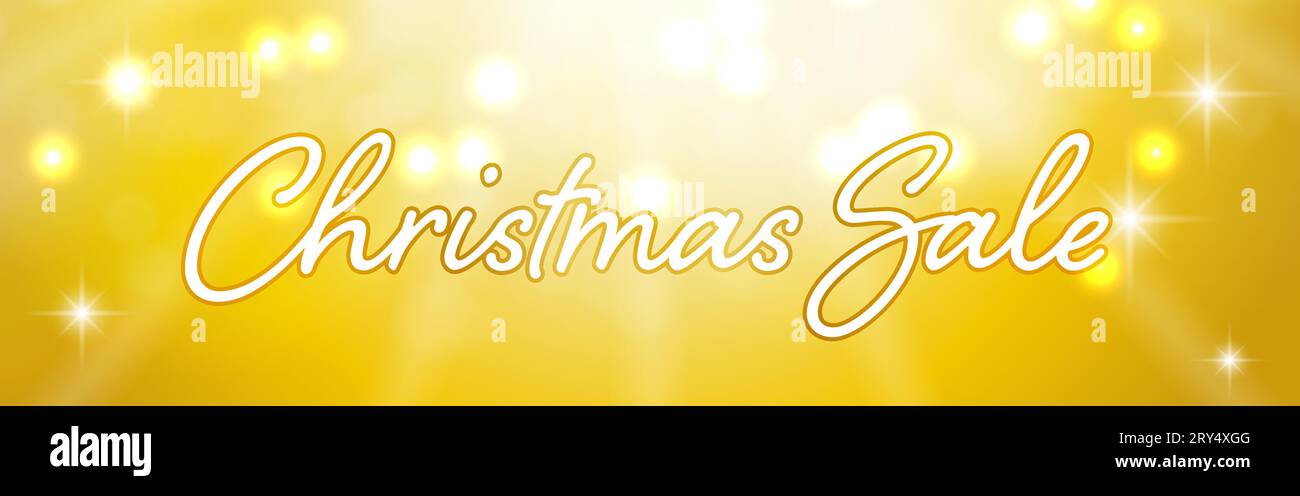 Christmas banner with glittering golden background, Vector Illustration ...