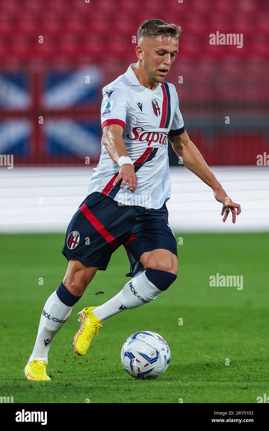 Monza, Italy. 28th Sep, 2023. Jesper Karlsson of Bologna FC seen in