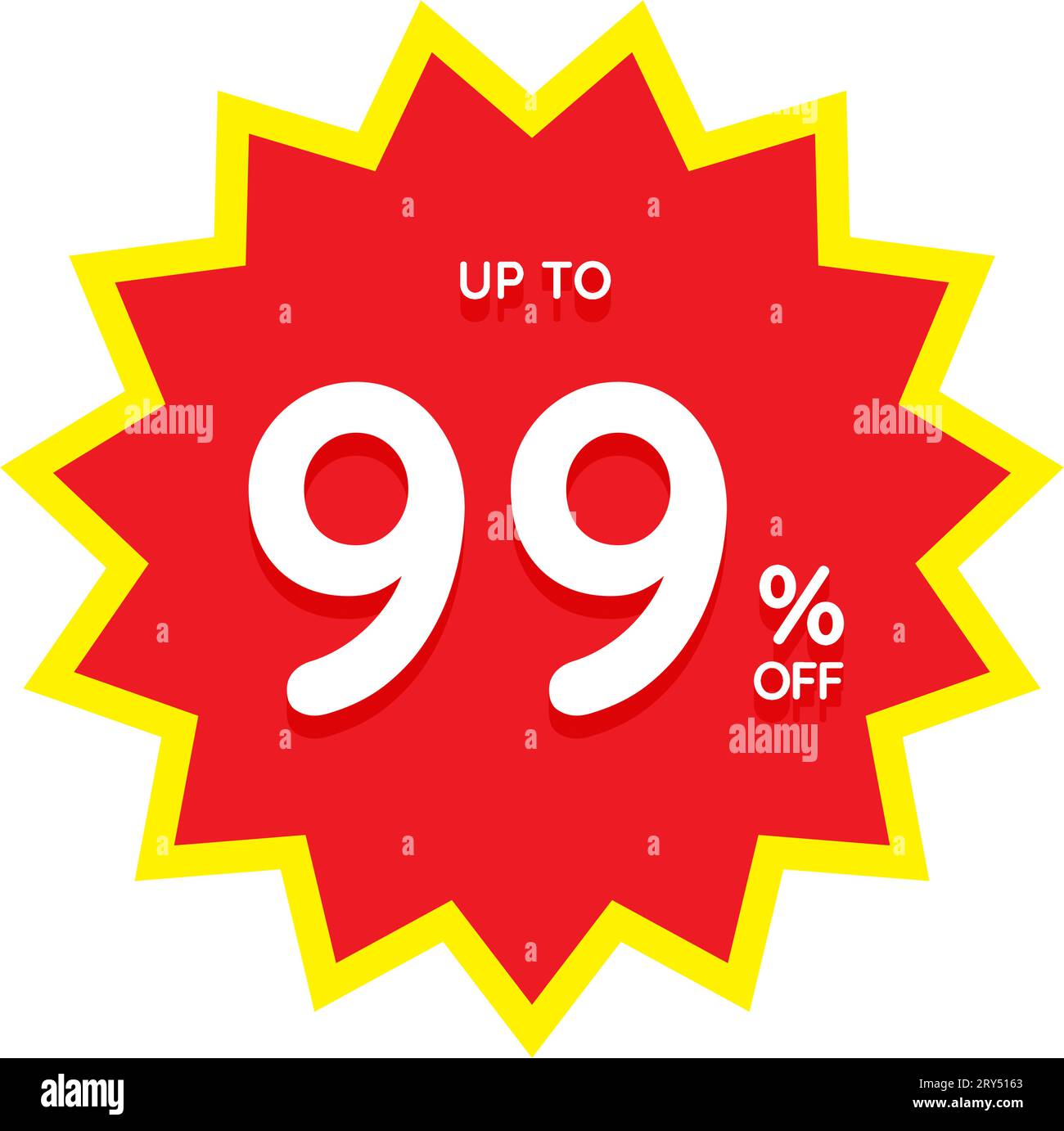 Up to percentage off Sale. Discount offer price sign. Special offer