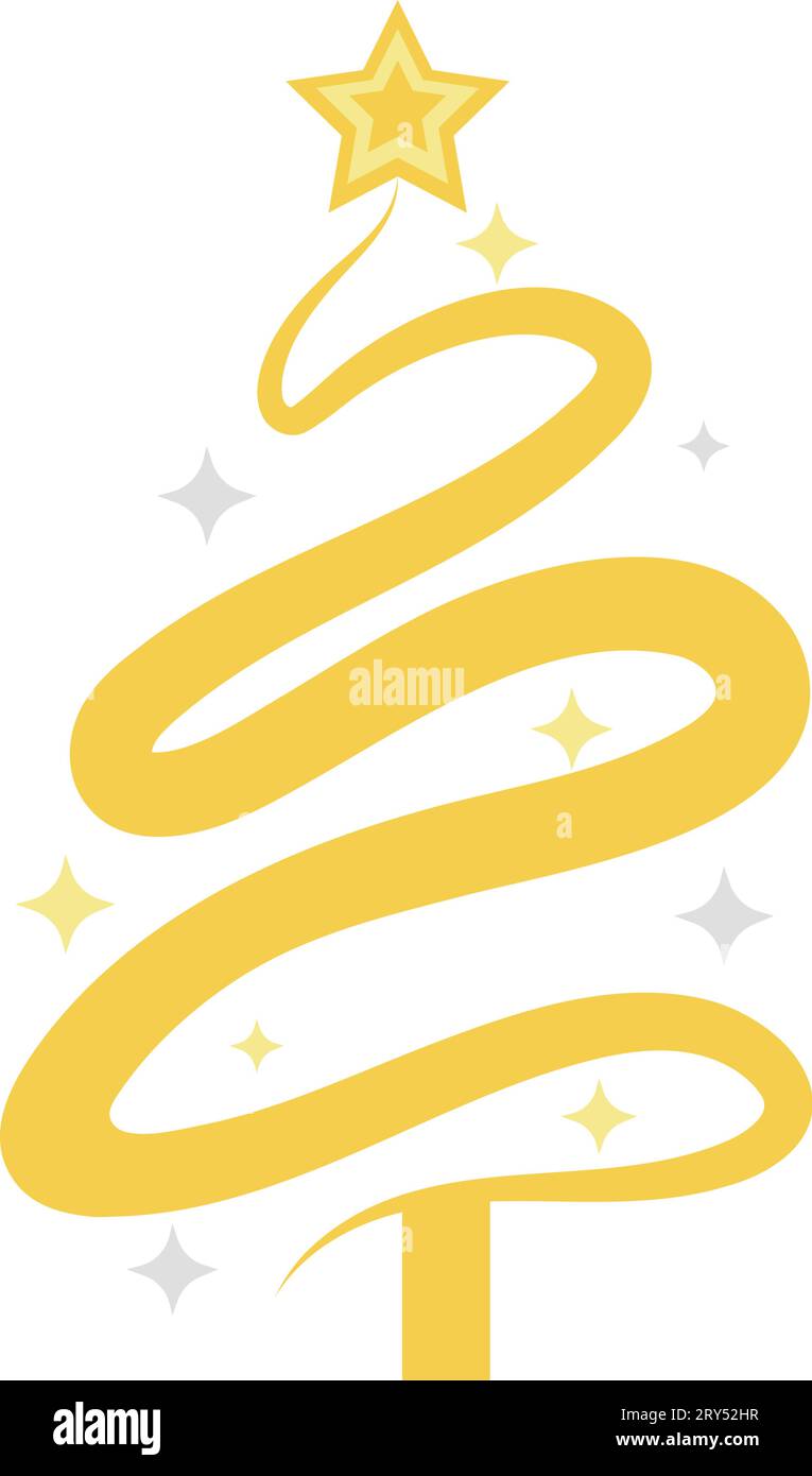 christmas golden tree shiny design Stock Vector Image & Art - Alamy