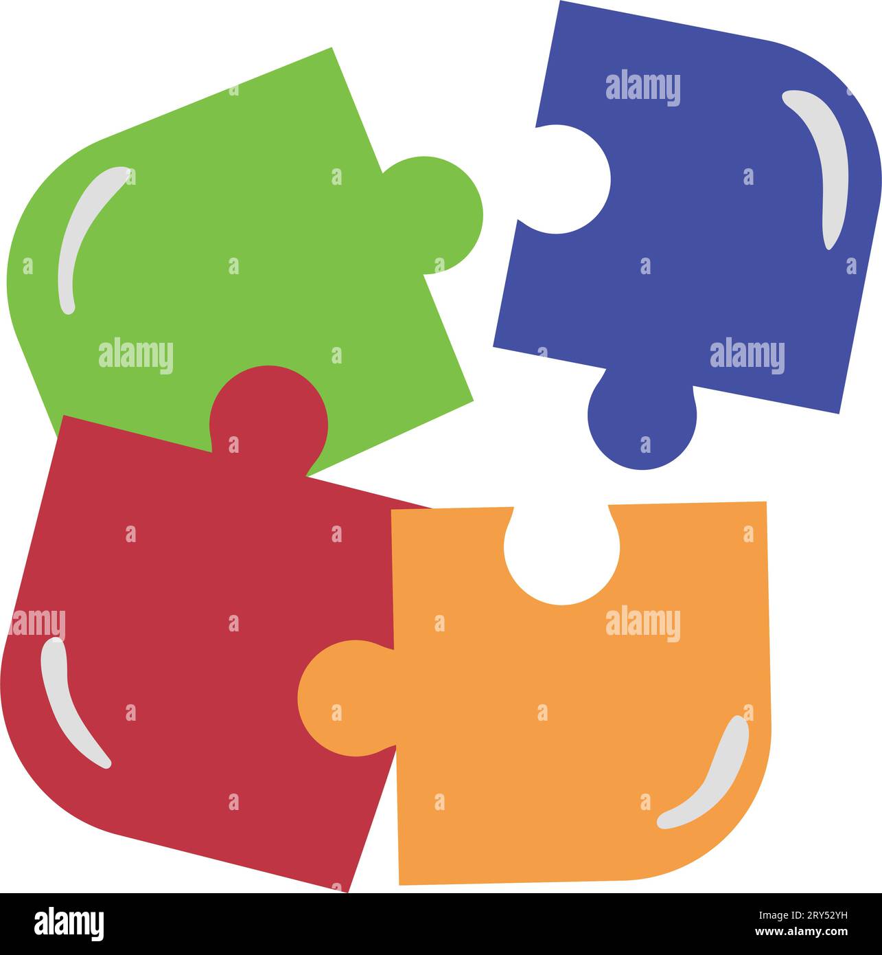puzzle pieces colorful illustration Stock Vector Image & Art - Alamy
