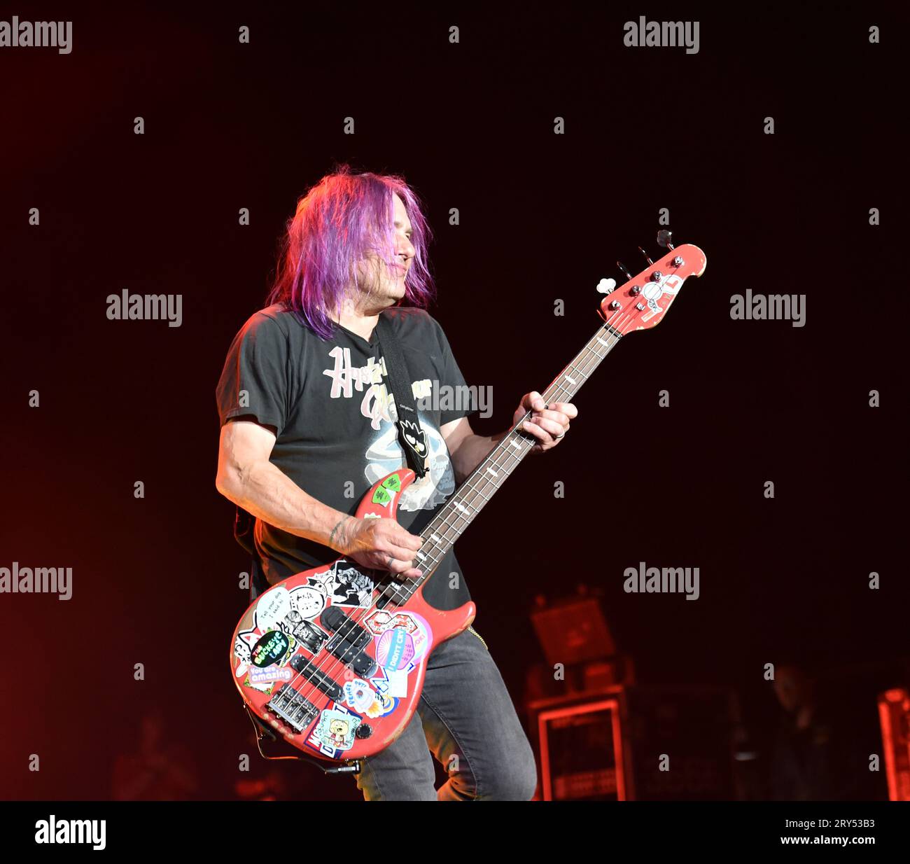 September 27, 2023, Portsmouth, Virginia, USA: Goo Goo Dolls member ROBBY TAKAC brings ''The Big Night Out Tour'' to the Atlantic Union Bank Pavilion in Portsmouth, Virginia on 27 August 2023...photo Â© Jeff Moore 2022 (Credit Image: © Jeff Moore/ZUMA Press Wire) EDITORIAL USAGE ONLY! Not for Commercial USAGE! Stock Photo