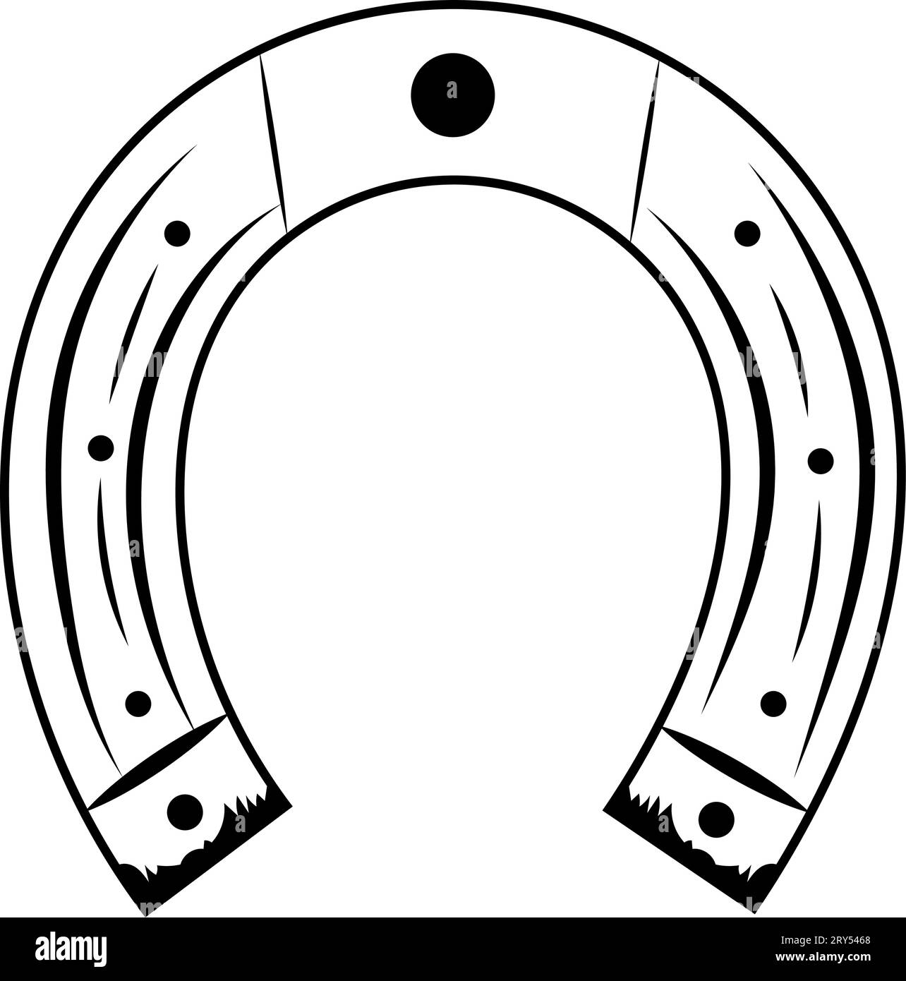 hand draw horseshoe Stock Vector Image Art Alamy