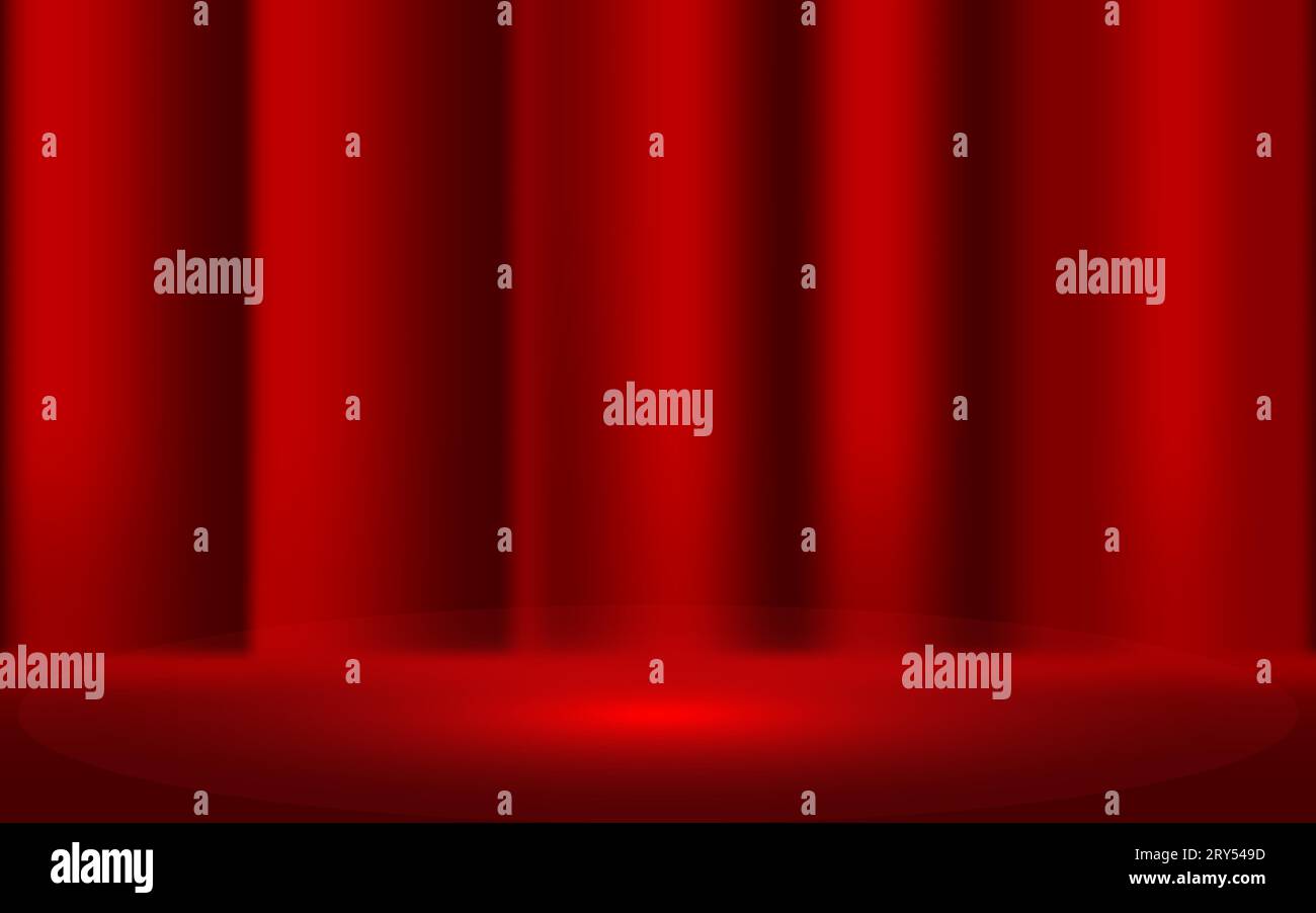 Modern light red texture background.red 3d empty room gradient mesh Stock Vector