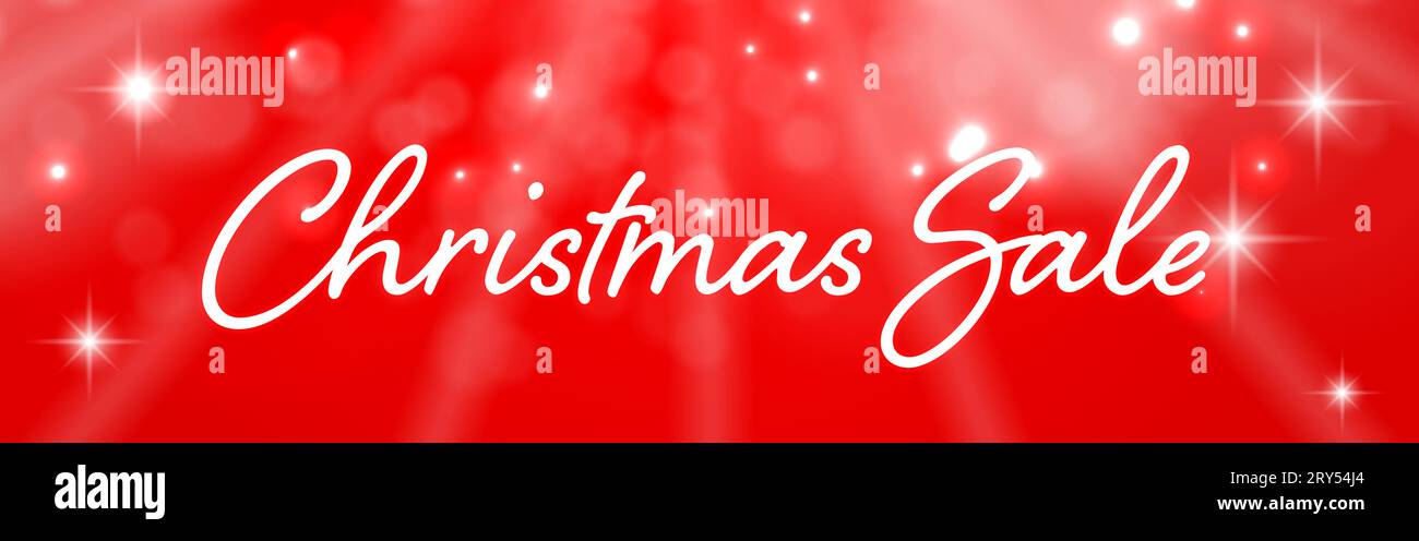 Christmas banner with glittering red background, Vector Illustration ...