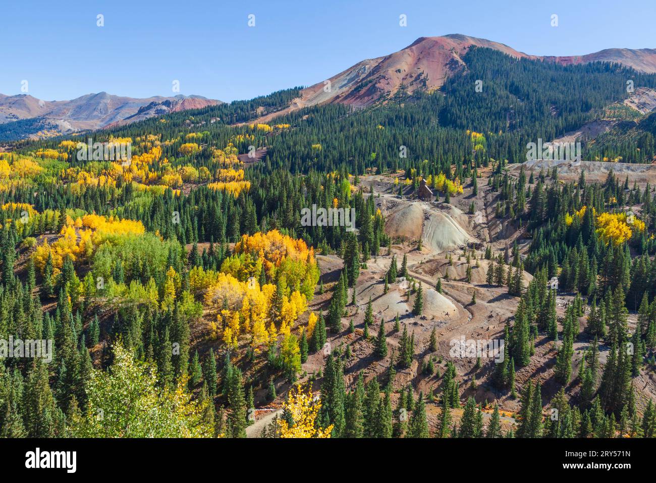 Autumn color along the Million Dollar Highway (US 550) portion of the ...