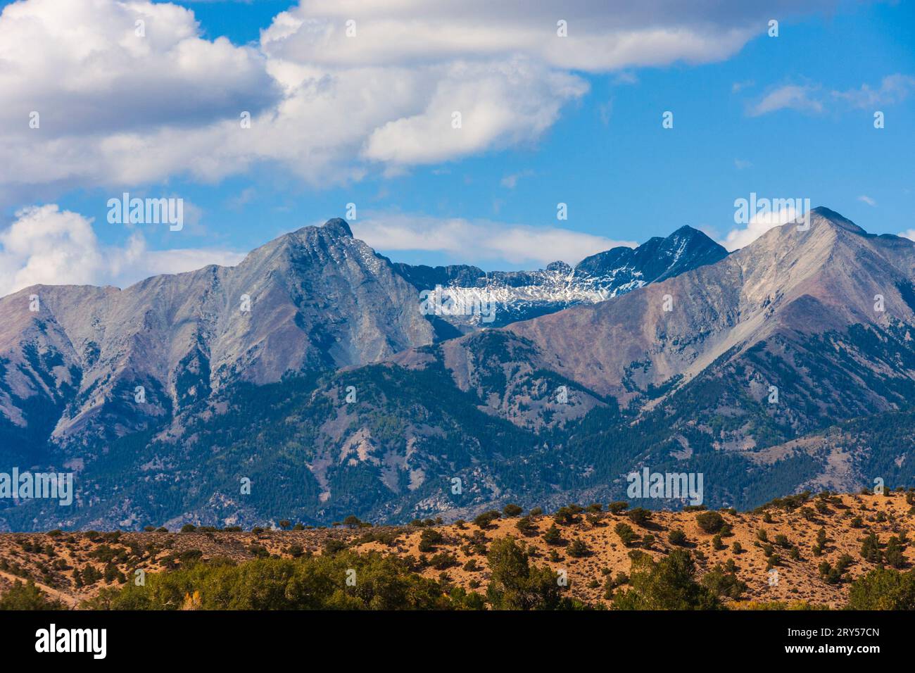 Blanca Peak, viewed from scenic route US 160, is a fourteener (over