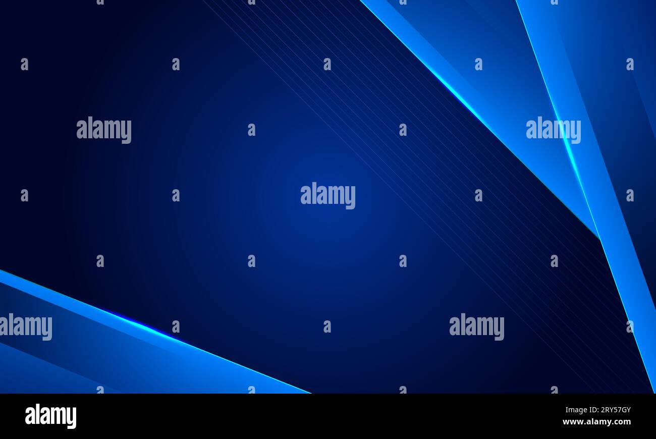 Dark blue modern abstract shape gradient triangle business background Stock Vector