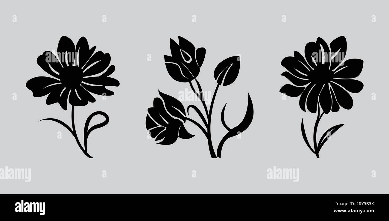 Hand Drawn Flower Vector illustration Stock Vector Image & Art Alamy