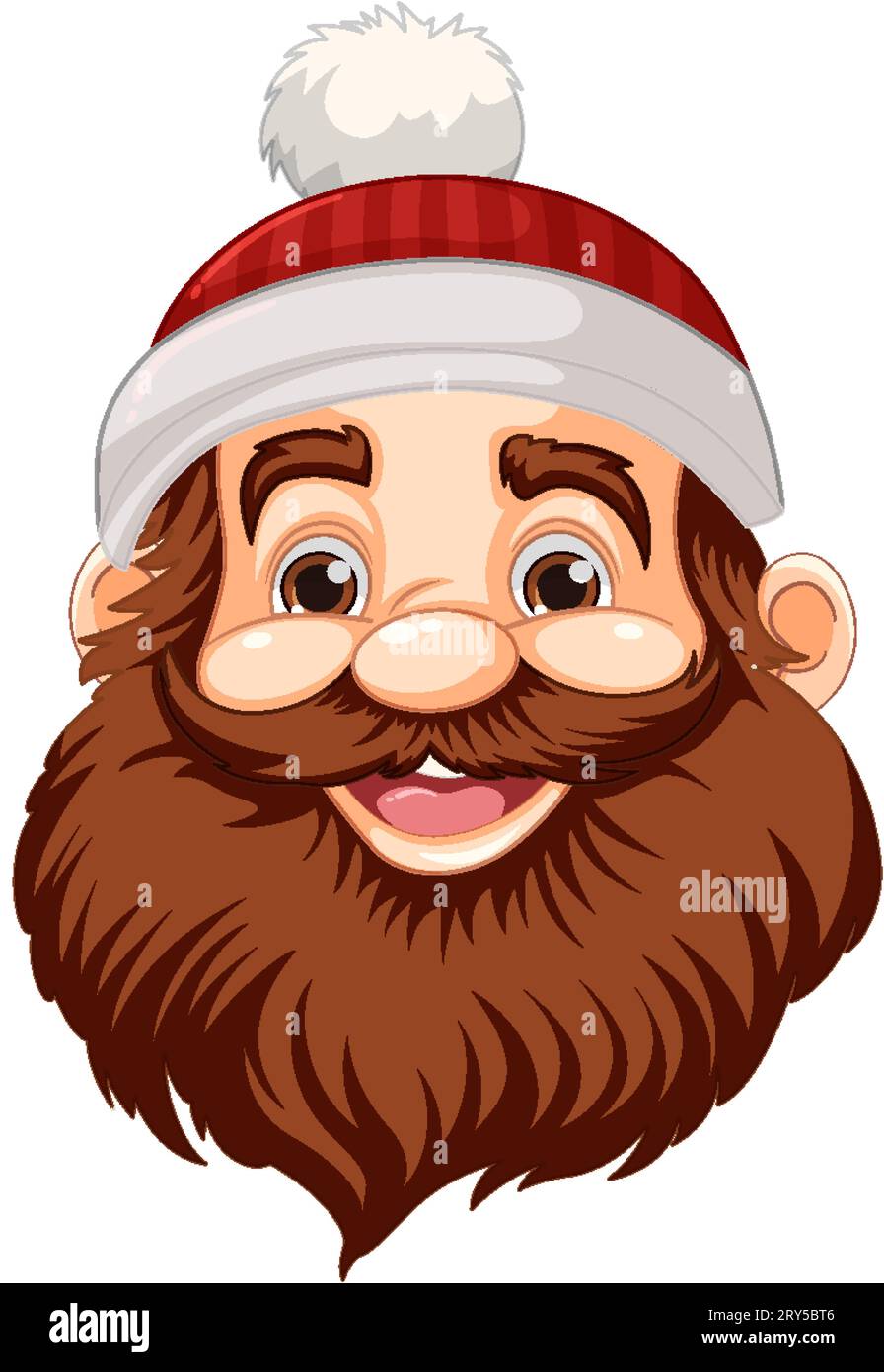 A cheerful cartoon illustration of an elderly man with a beard and ...