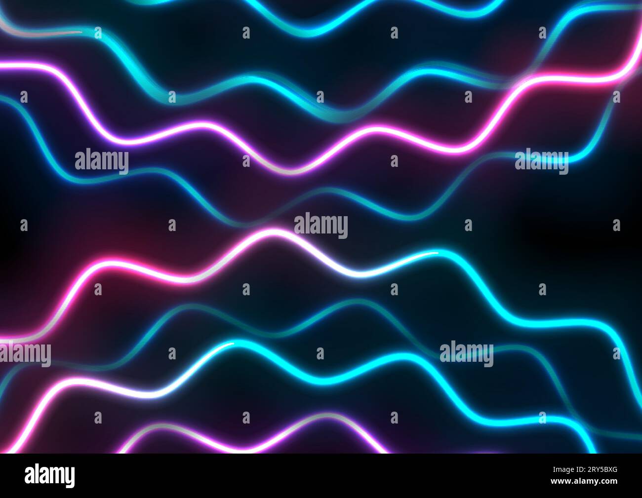 Colorful glowing neon abstract wavy circles tech background. Vector design Stock Vector