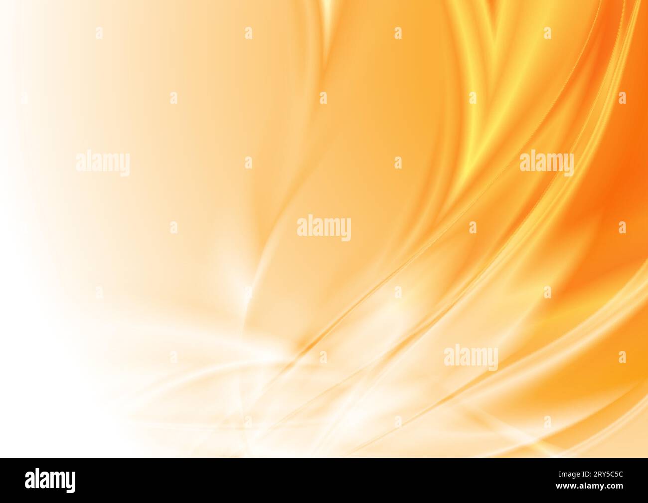 Bright orange glossy smooth waves abstract background. Flowing vector ...