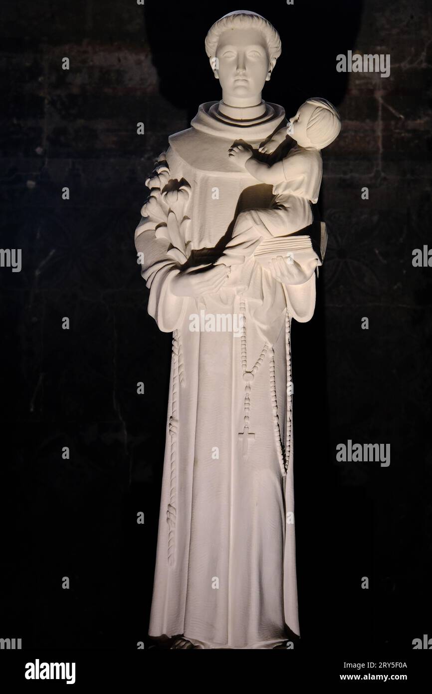 Statuette Religieuse En Métal - Saint Antoine De Padoue - À Identifier - Occasion