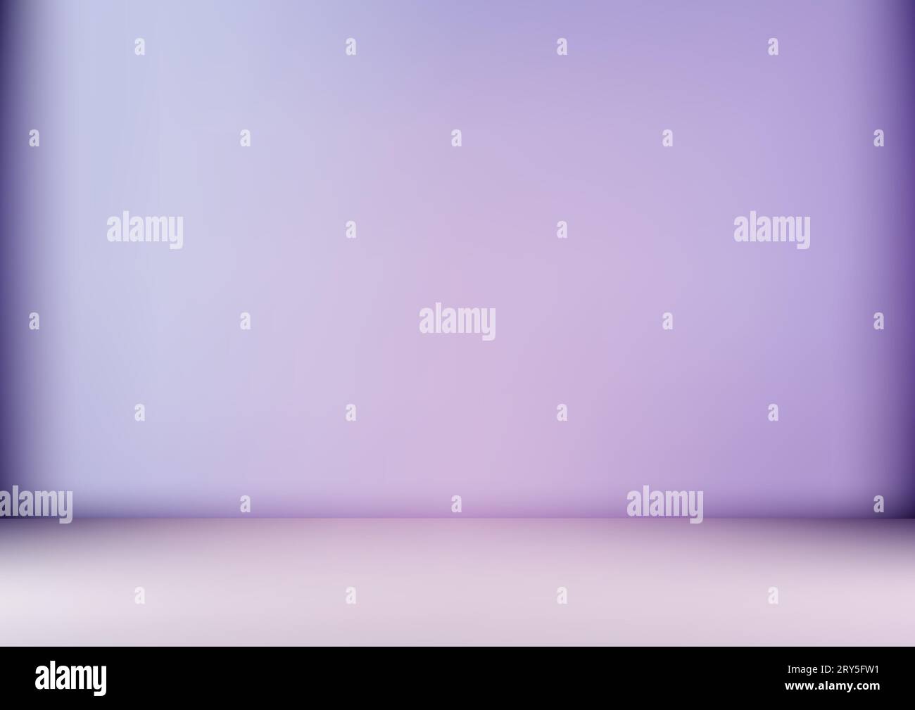 3D realistic empty studio room with a purple gradient background ...