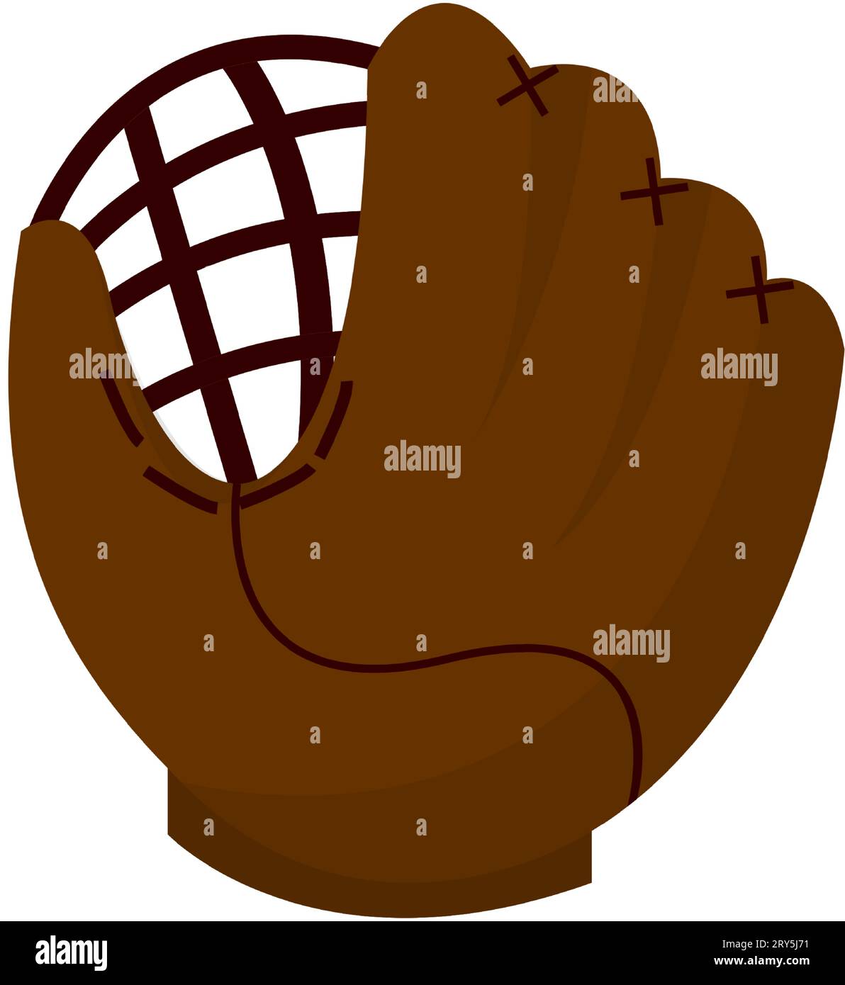 Pitchers glove for throwing ball, sports equipment Stock Vector Image