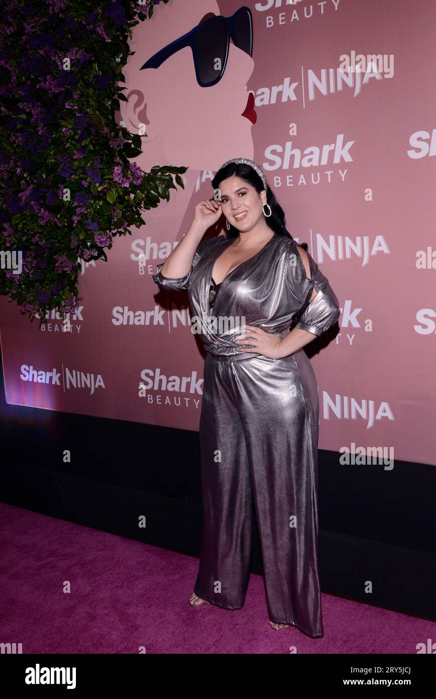 Mexico City, Mexico. 28th Sep, 2023. September 28, 2023, Mexico City, Mexico: Zelma Cherem attends the Pink carpet of the ‘Shark Beauty' launch at Estacion Indianilla Cultural Center. on September 28, 2023 in Mexico City, Mexico. (Photo by Carlos Tischler/ Credit: Eyepix Group/Alamy Live News Stock Photo