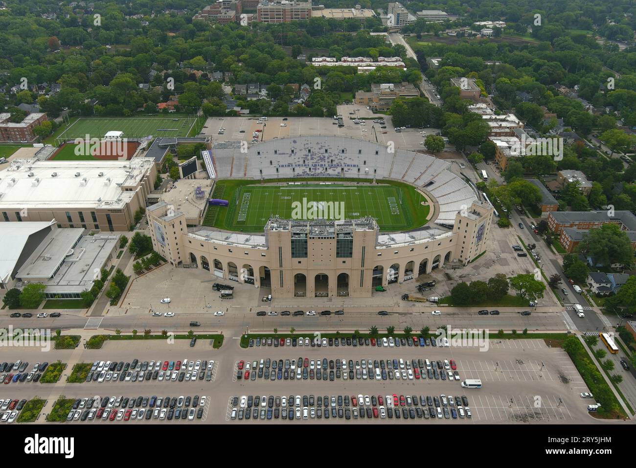 A general overall aerial view of Ryan Field Football stadium at ...