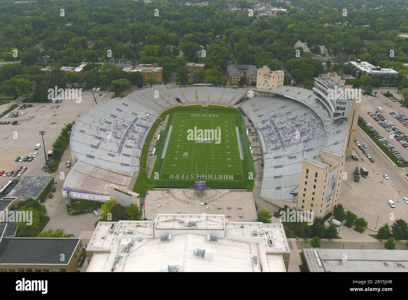 A general overall aerial view of Ryan Field Football stadium at ...
