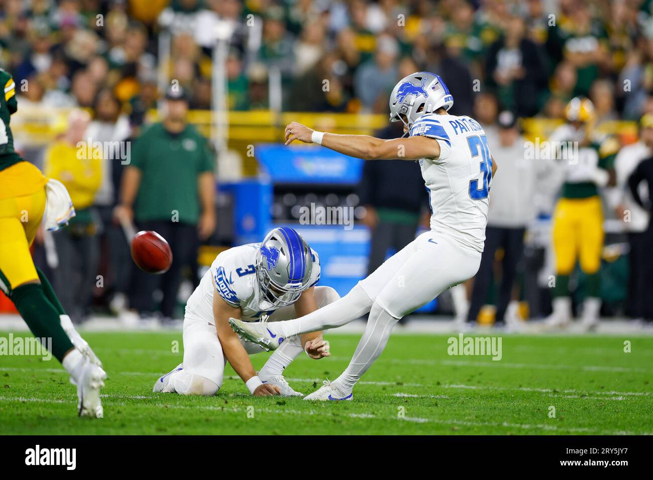 Green Bay, Wisconsin, USA. 28th Sep, 2023. Detroit Lions place kicker