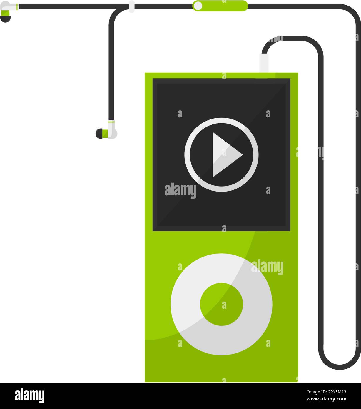 Music mp3 players with headphones for jogging Stock Vector Image & Art