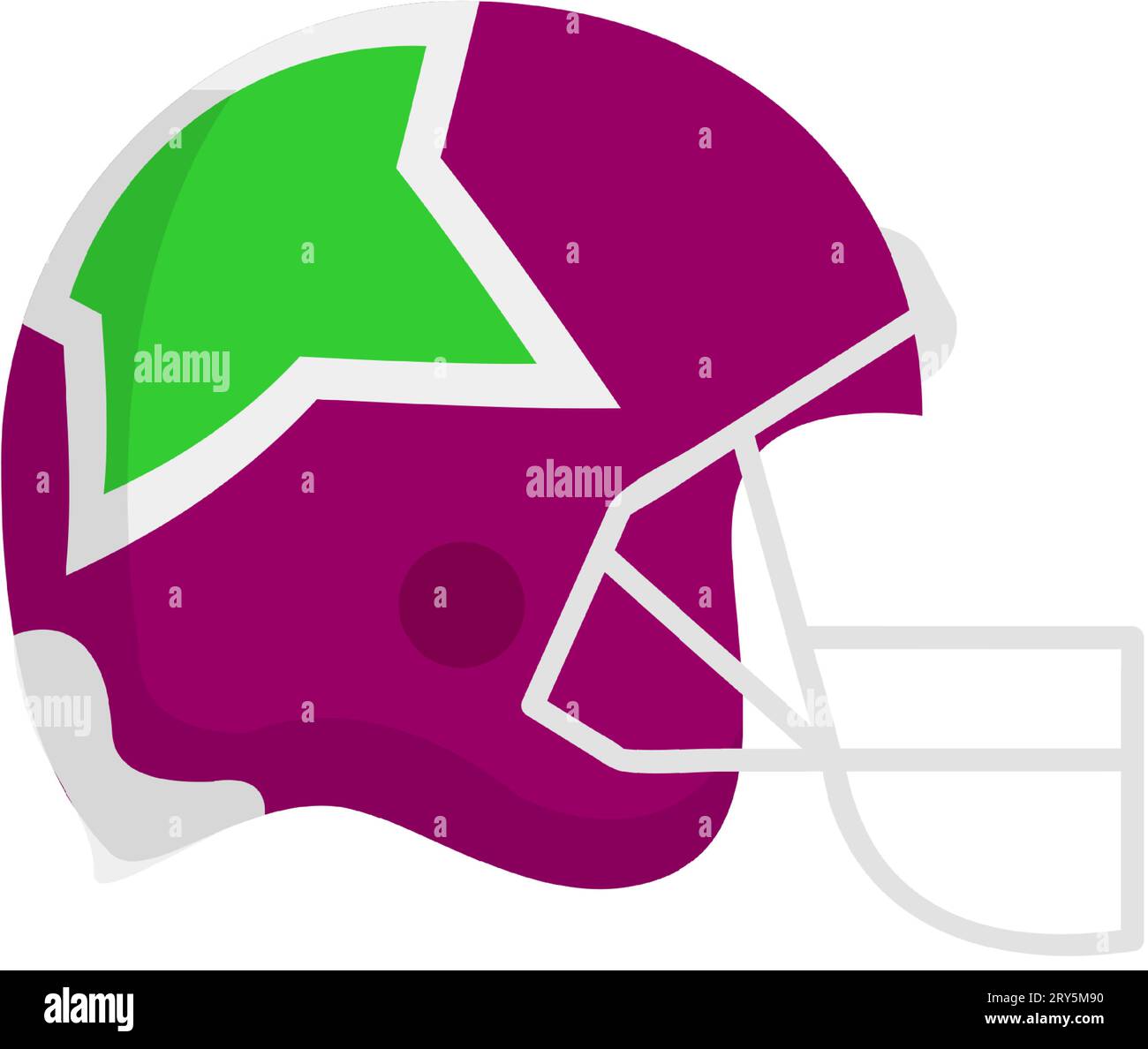 Rugby American football helmet for game players Stock Vector Image