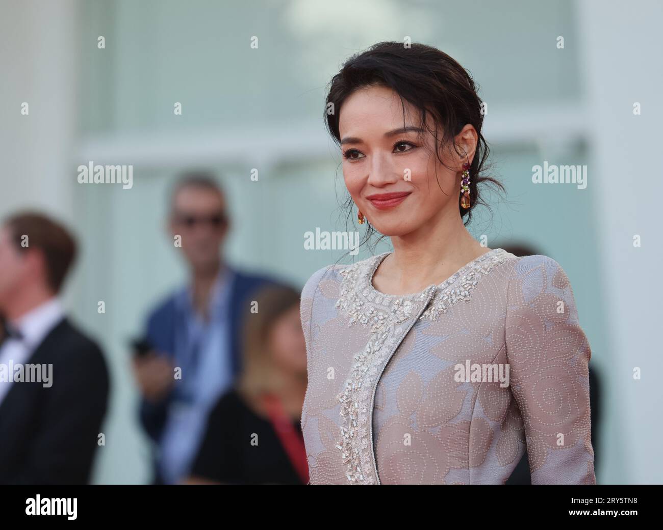 VENICE, ITALY - SEPTEMBER 09: Shu Qi attends a red carpet ahead of the closing ceremony at the 80th Venice Film Festival on September 09, 2023 Stock Photo