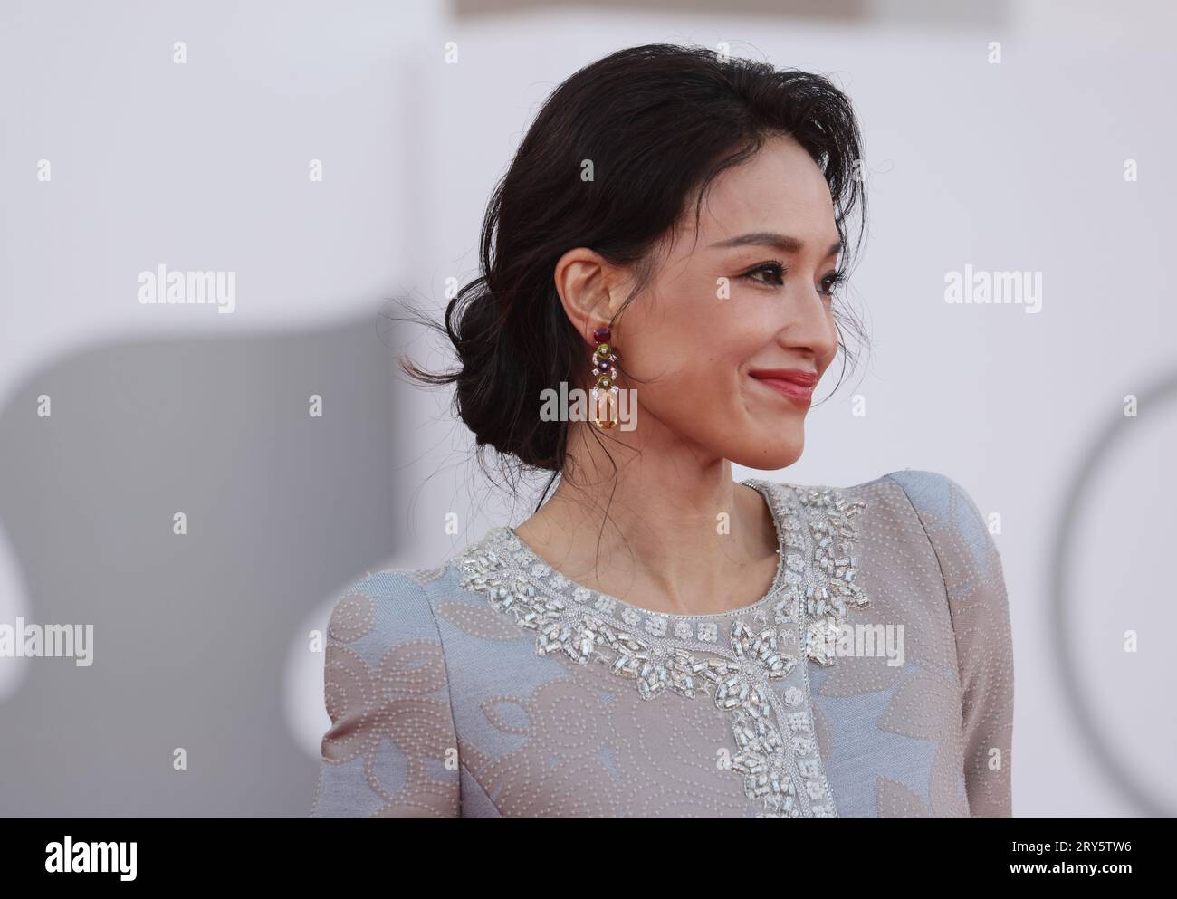 VENICE, ITALY - SEPTEMBER 09: Shu Qi attends a red carpet ahead of the closing ceremony at the 80th Venice Film Festival on September 09, 2023 Stock Photo