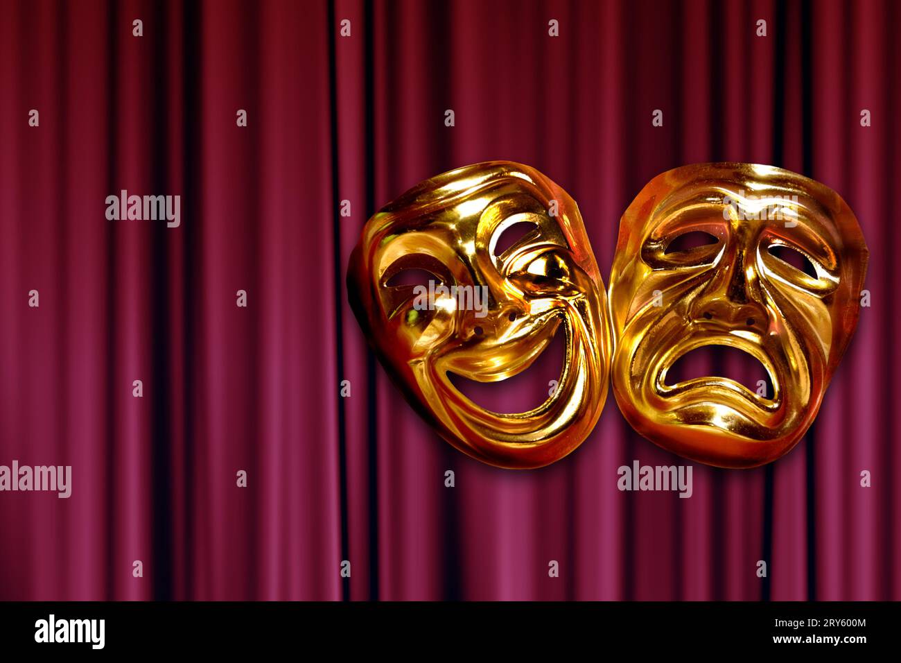 theatrical masks of comedy and tragedy Stock Photo Alamy