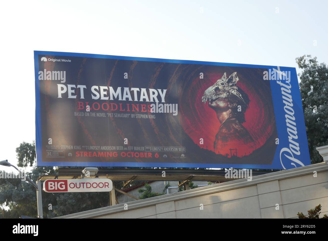 Los Angeles, California, USA 28th September 2023 Pet Seminary Bloodlines Billboard on Sunset Blvd on September 28, 2023 in Los Angeles, California, USA. Photo by Barry King/Alamy Stock Photo Stock Photo