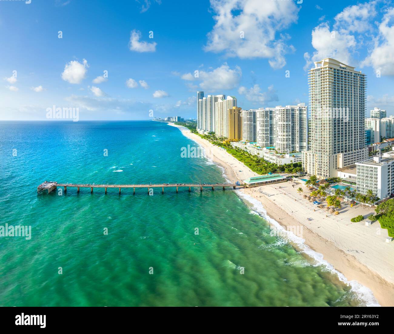 Aerial View Sunny Isles Beach North Miami Miami Florida USA Stock Aerial View Sunny Isles Beach North Miami Miami Florida USA Stock