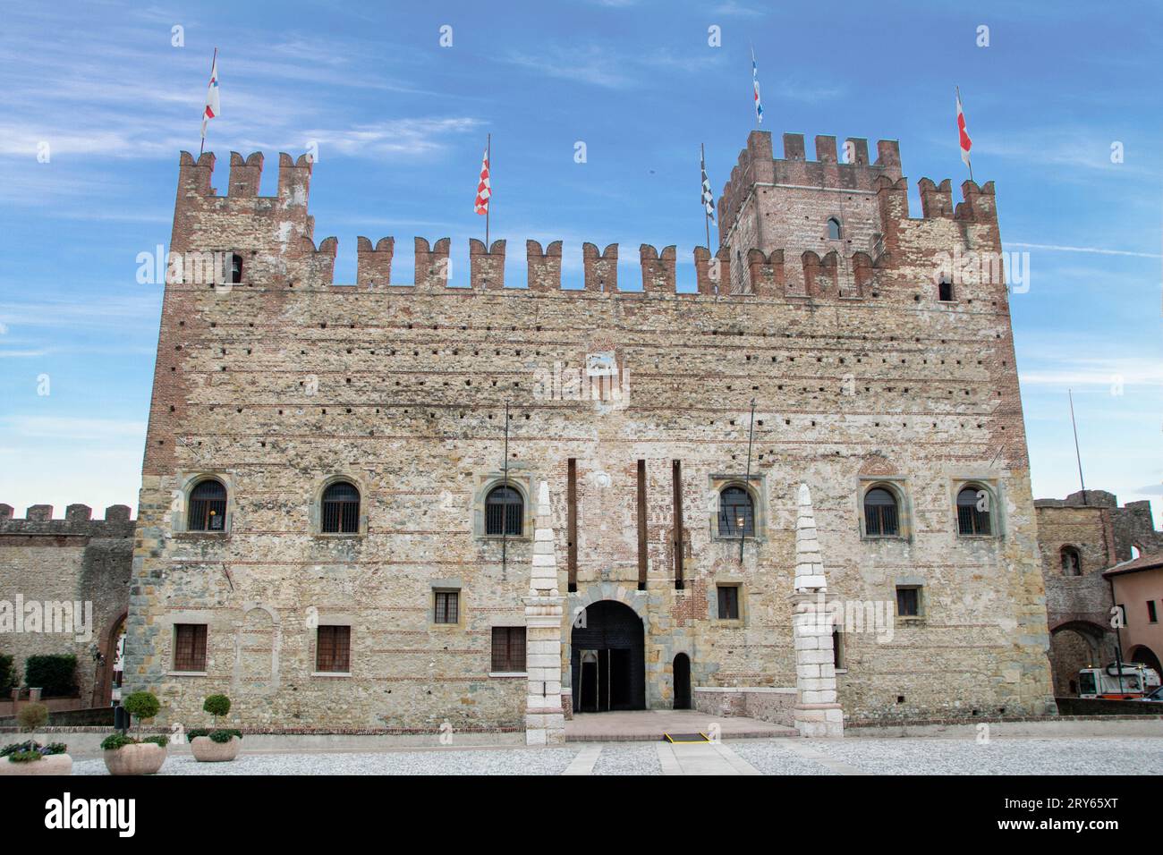 the lower castle of Marostica, Veneto, Italy Stock Photo