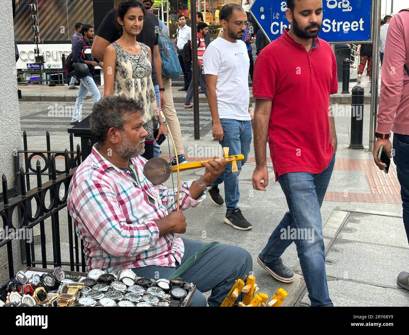 Exclusive shots of brigade road in Bengaluru Stock Photo