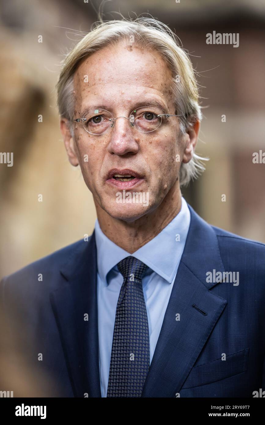 The Hague, Netherlands. September 29, 2023. Outgoing Minister of