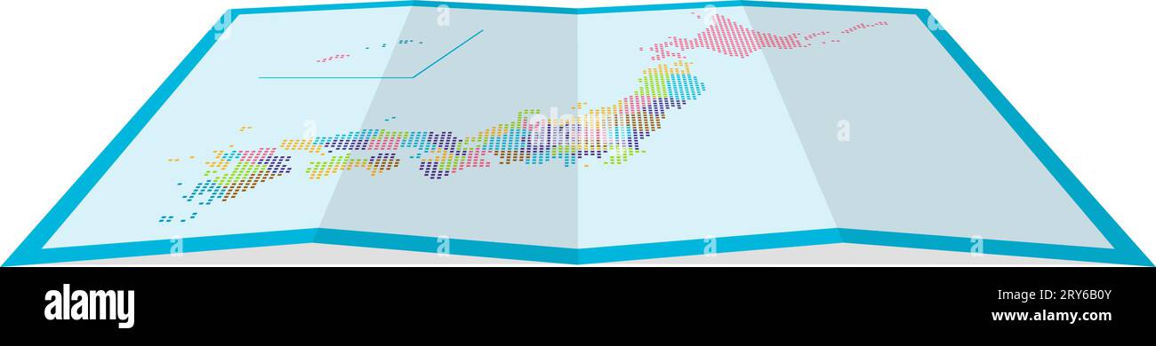 Inverted Japan Map Map that changed the world Stock Vector Images - Alamy