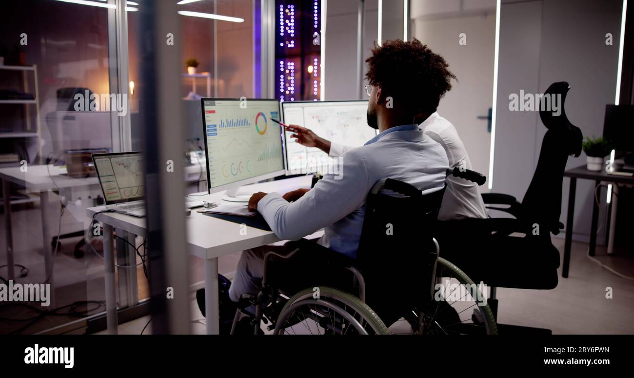Data Analyst Using Data Analytics KPI Dashboard Stock Photo