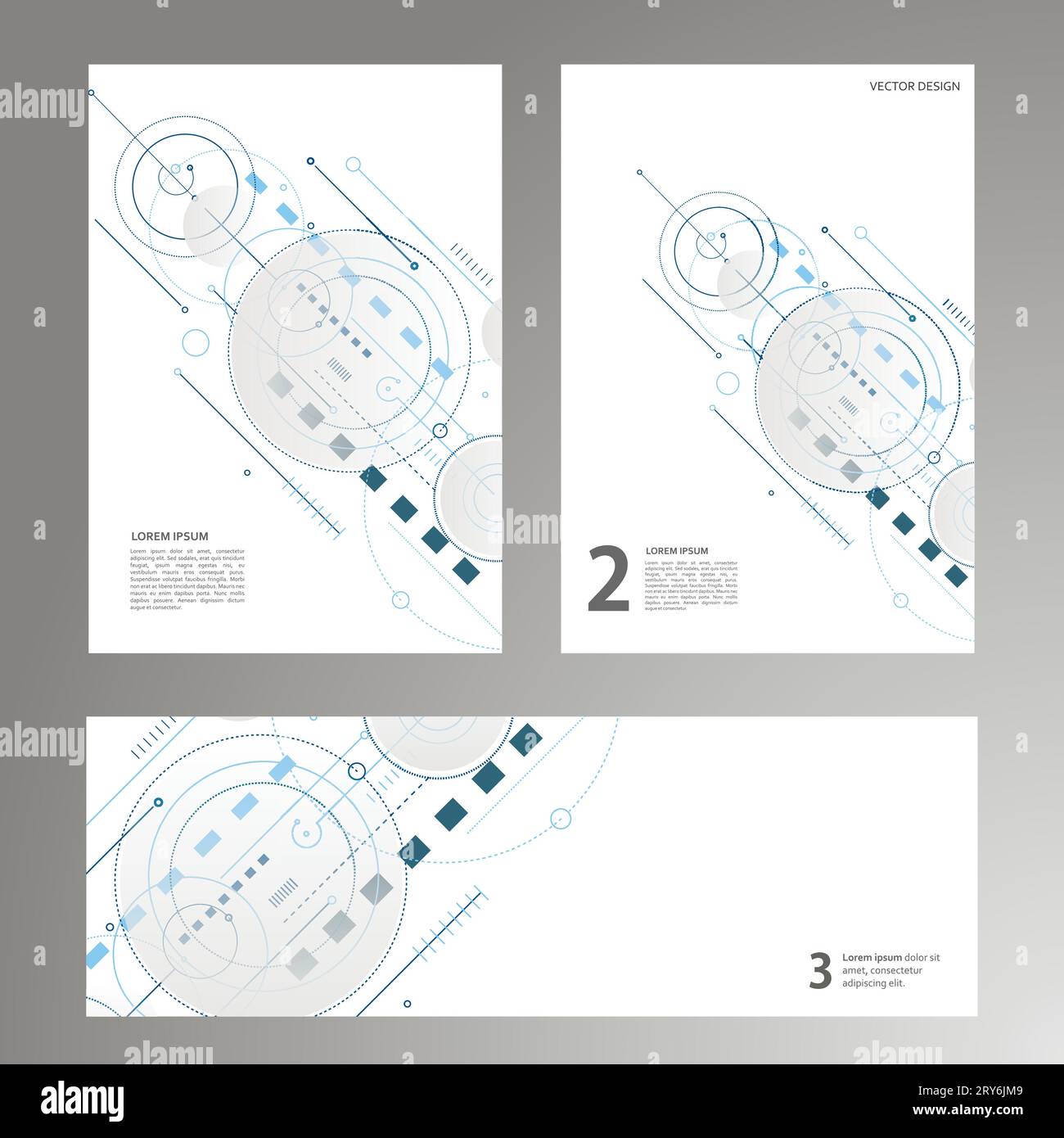 Abstract shapes pattern illustration. Circles and lines and squares ...