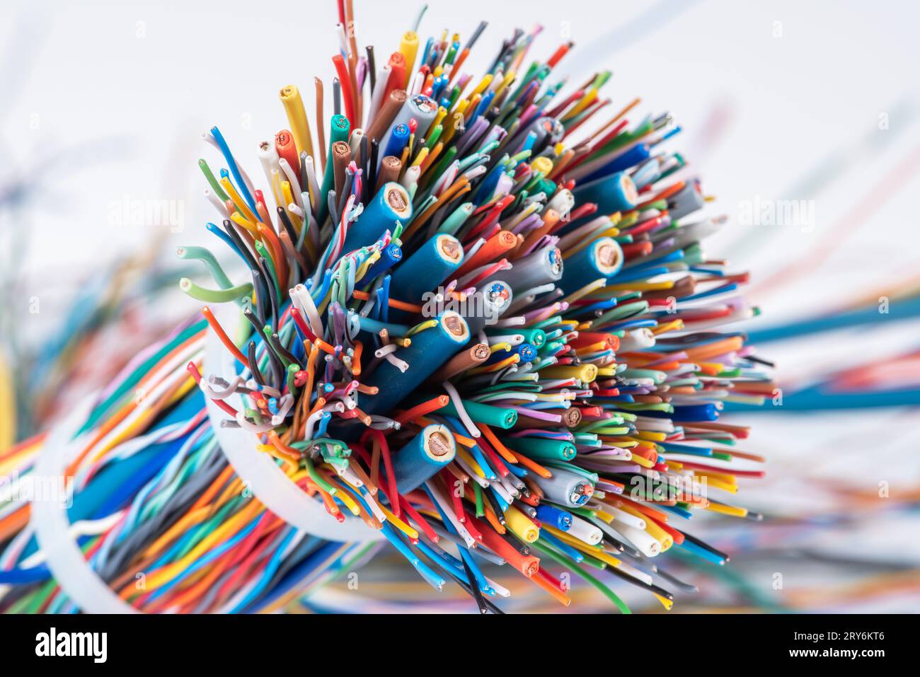 Colorful bundle of power copper electrical cable wire Stock Photo Alamy