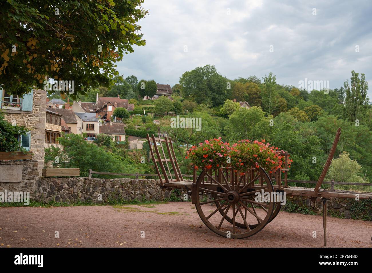 Gargilesse-Dampierre, considered to be one of the most beautiful villages in France Stock Photo