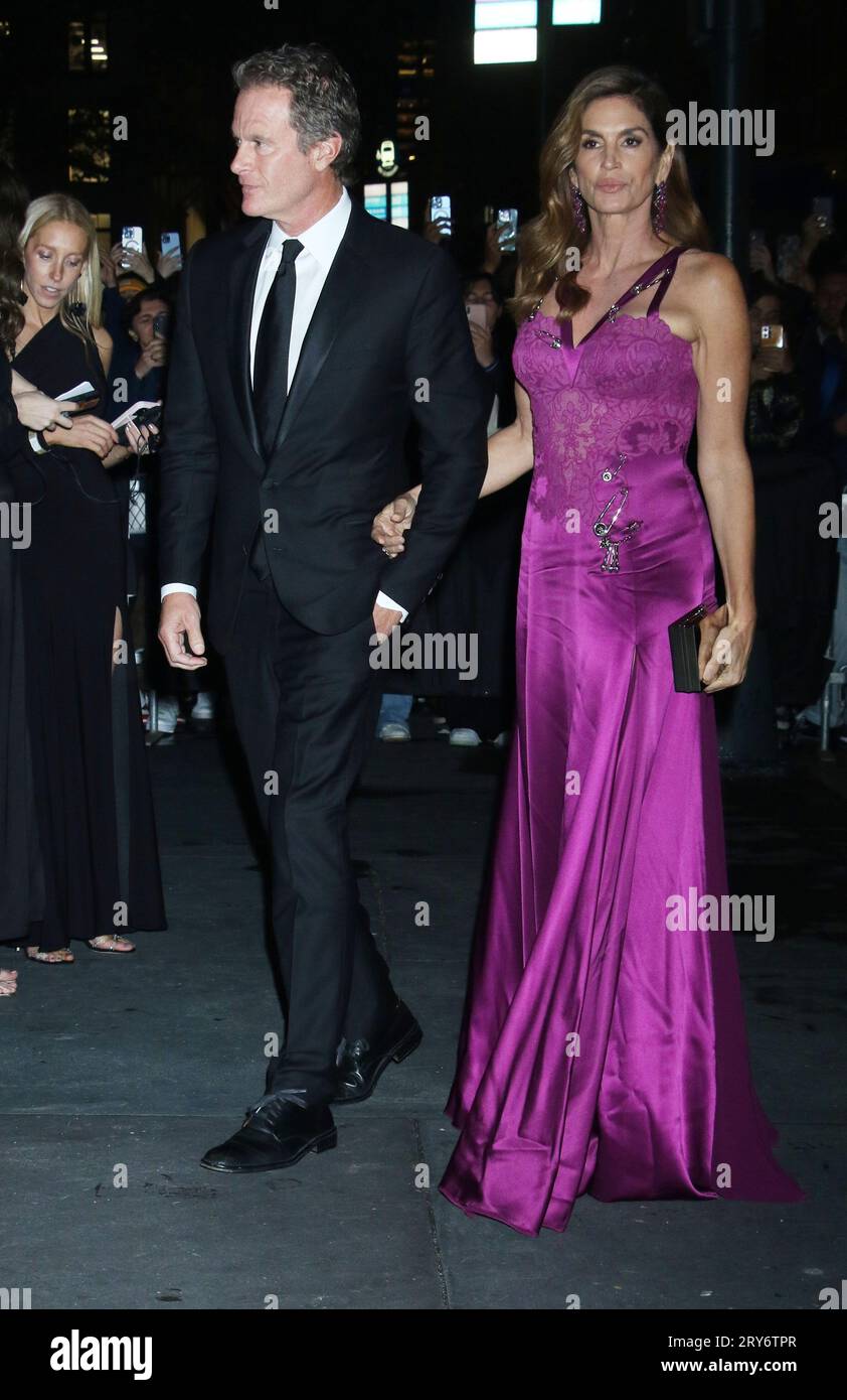New York, NY, USA. 28th Sep, 2023. Rande Gerber and Cindy Crawford at
