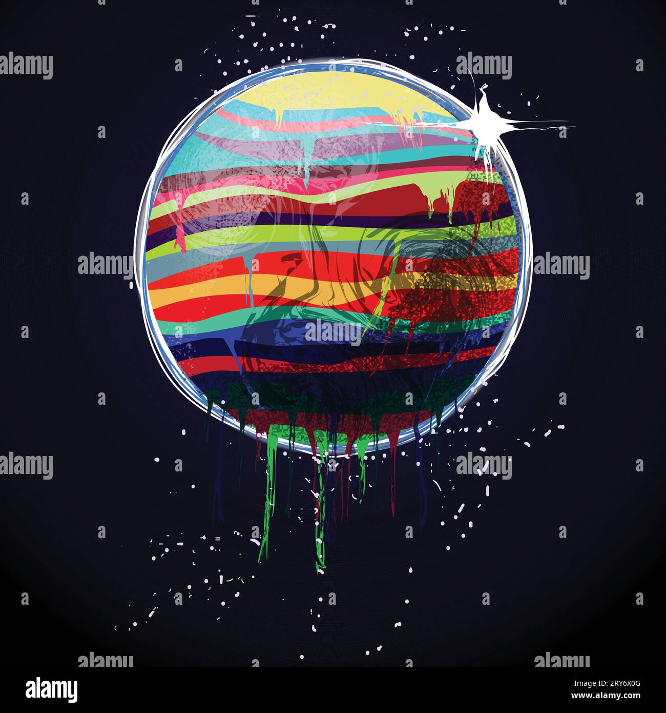 Wave striped sphere Stock Vector Images - Alamy