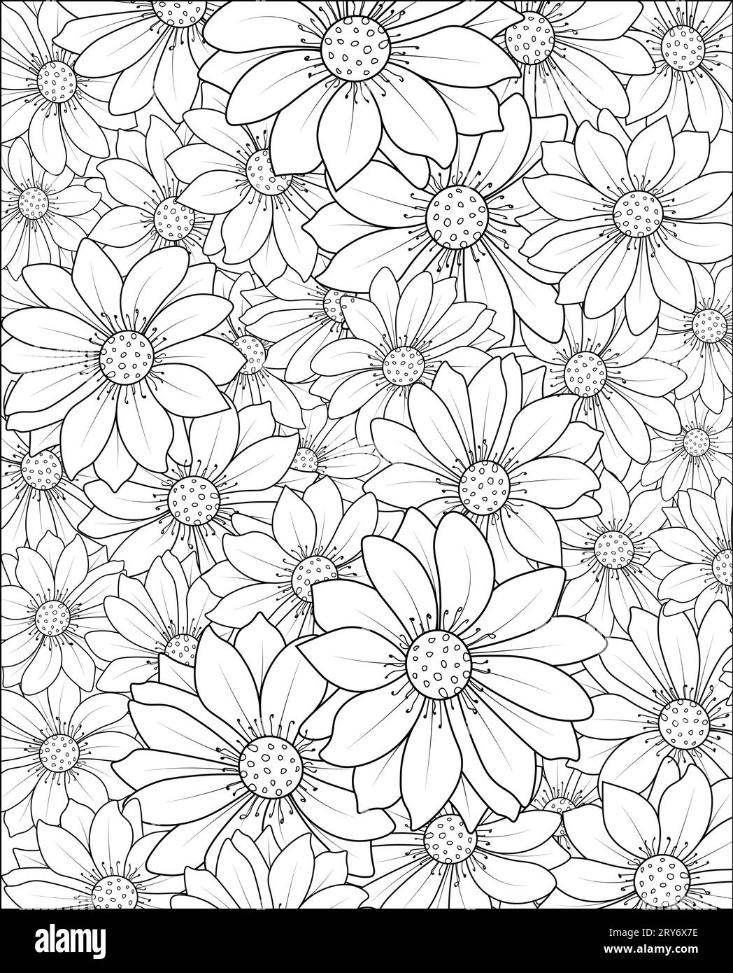 Seamless vector floral pattern. Vector illustration of a beautiful