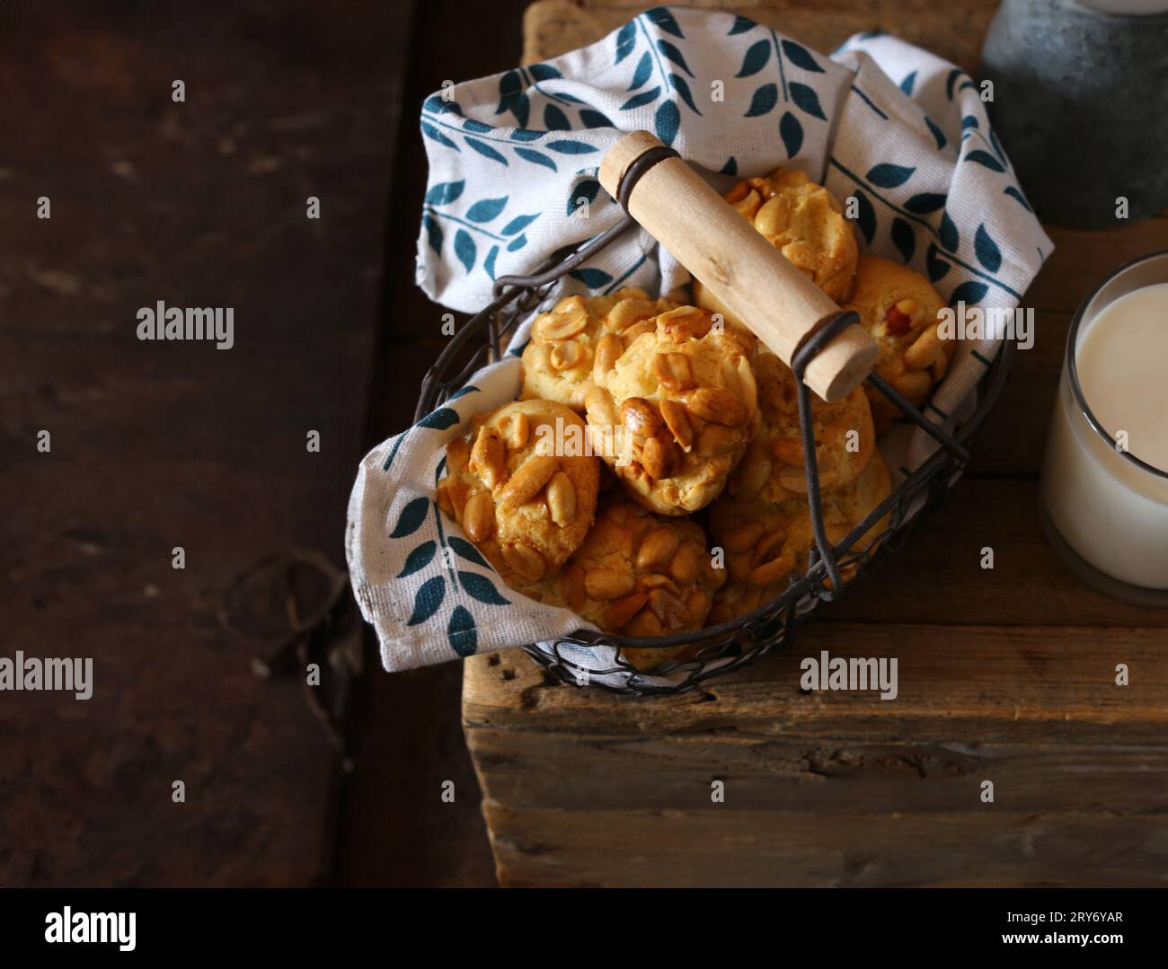 Rustic Style Cookies homemade peanut cookies, rustic style Stock Photo - Alamy