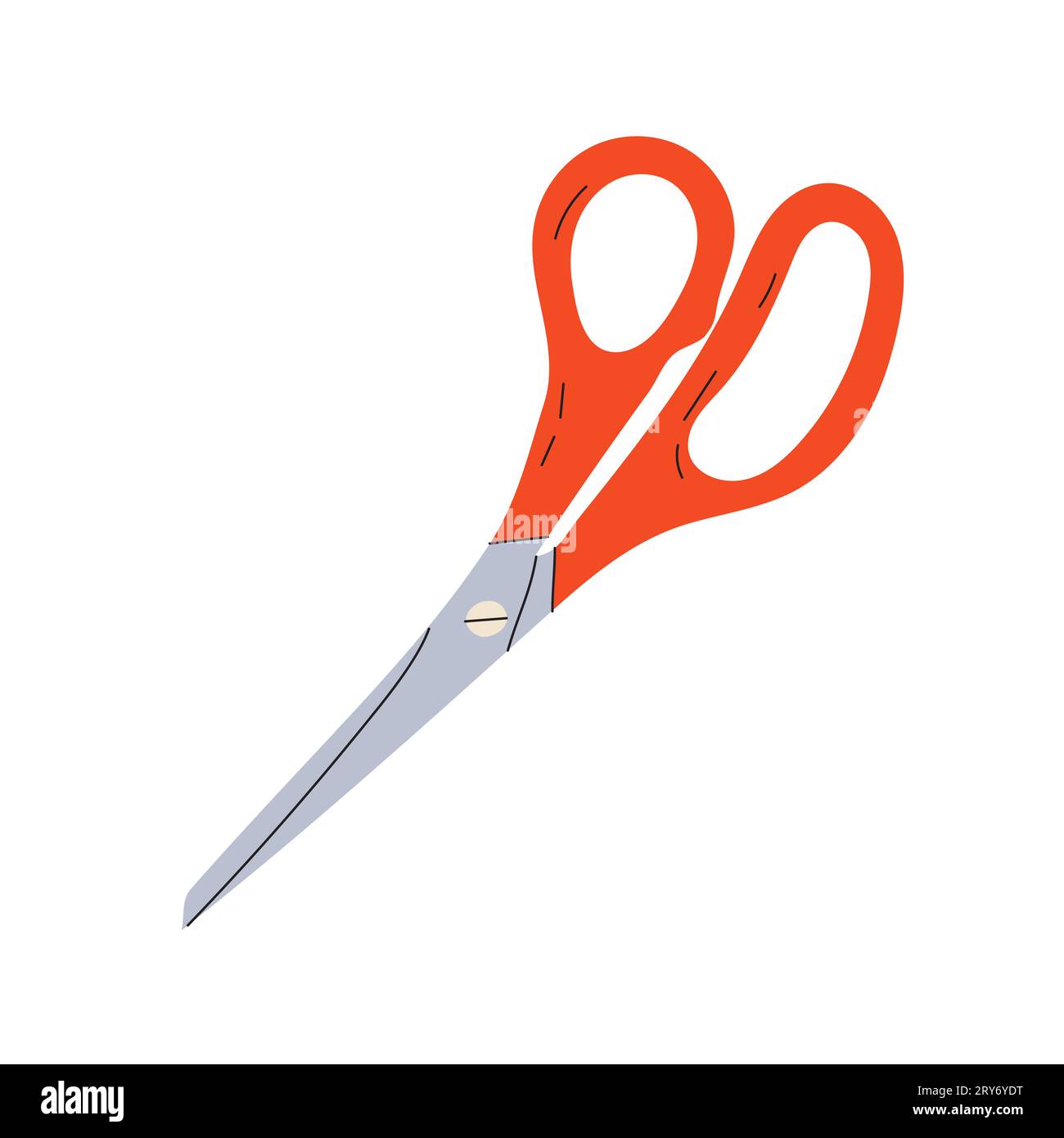 Sharp scissors on white background Stock Vector Images - Alamy