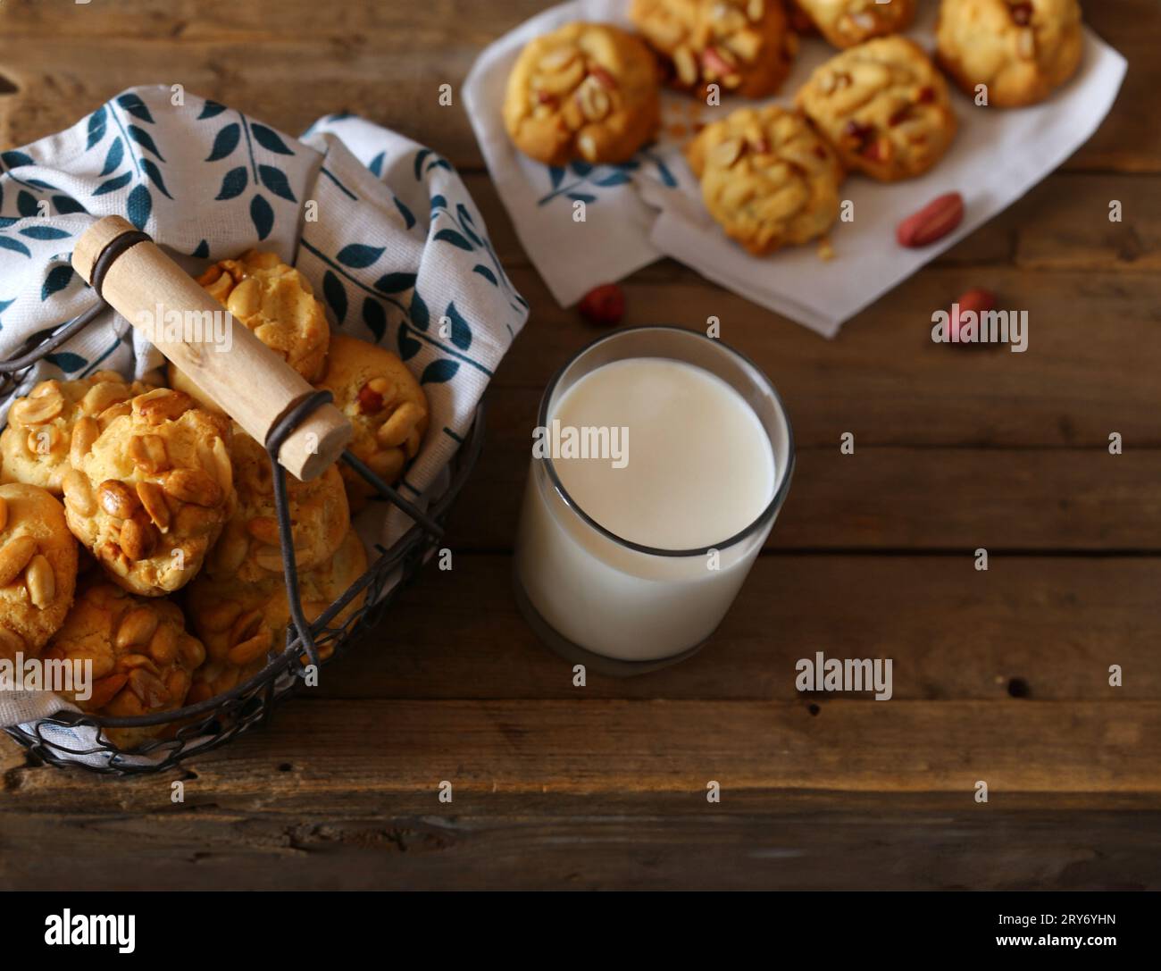 Rustic Style Cookies homemade peanut cookies, rustic style Stock Photo - Alamy