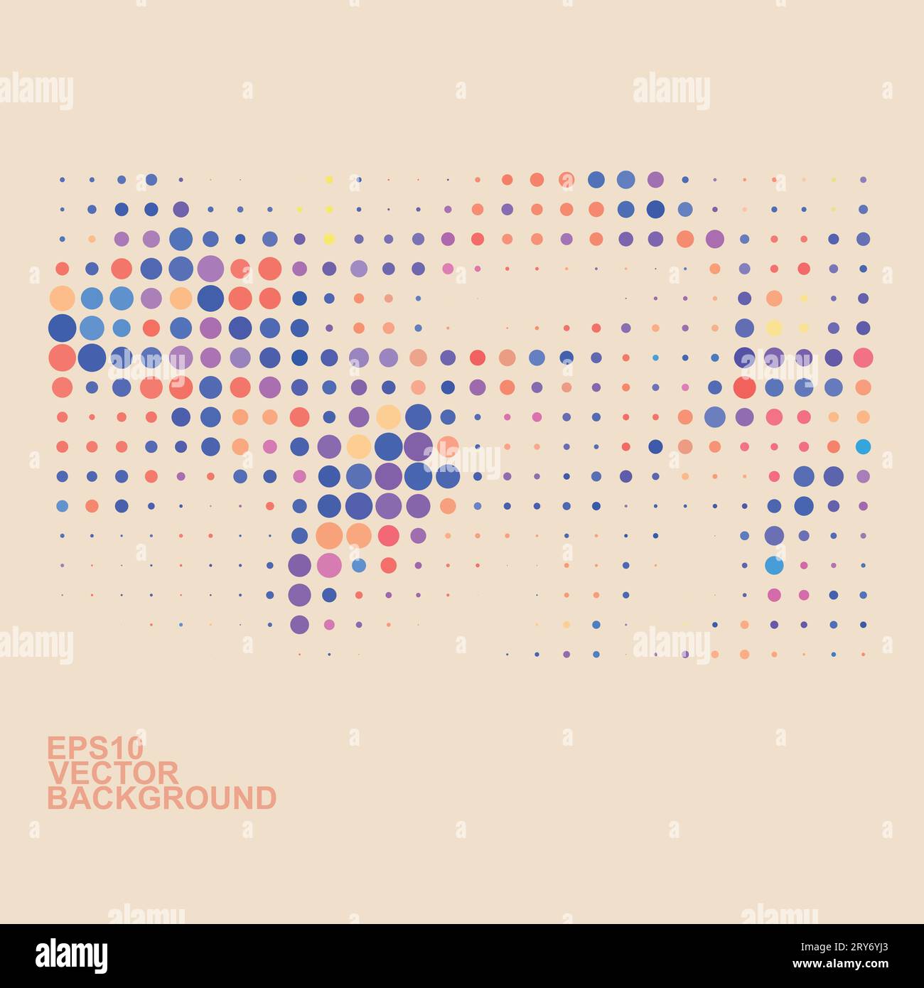 Abstract Background with Colorful Dotted Pattern Stock Vector