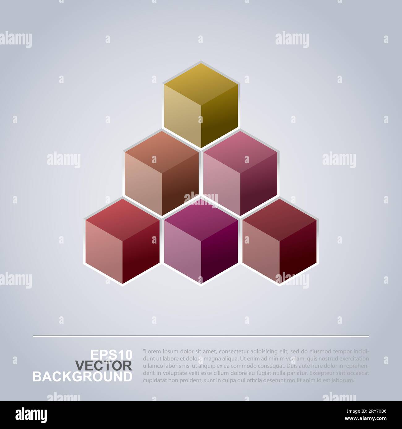 Cubes matrix red white Stock Vector Images - Alamy