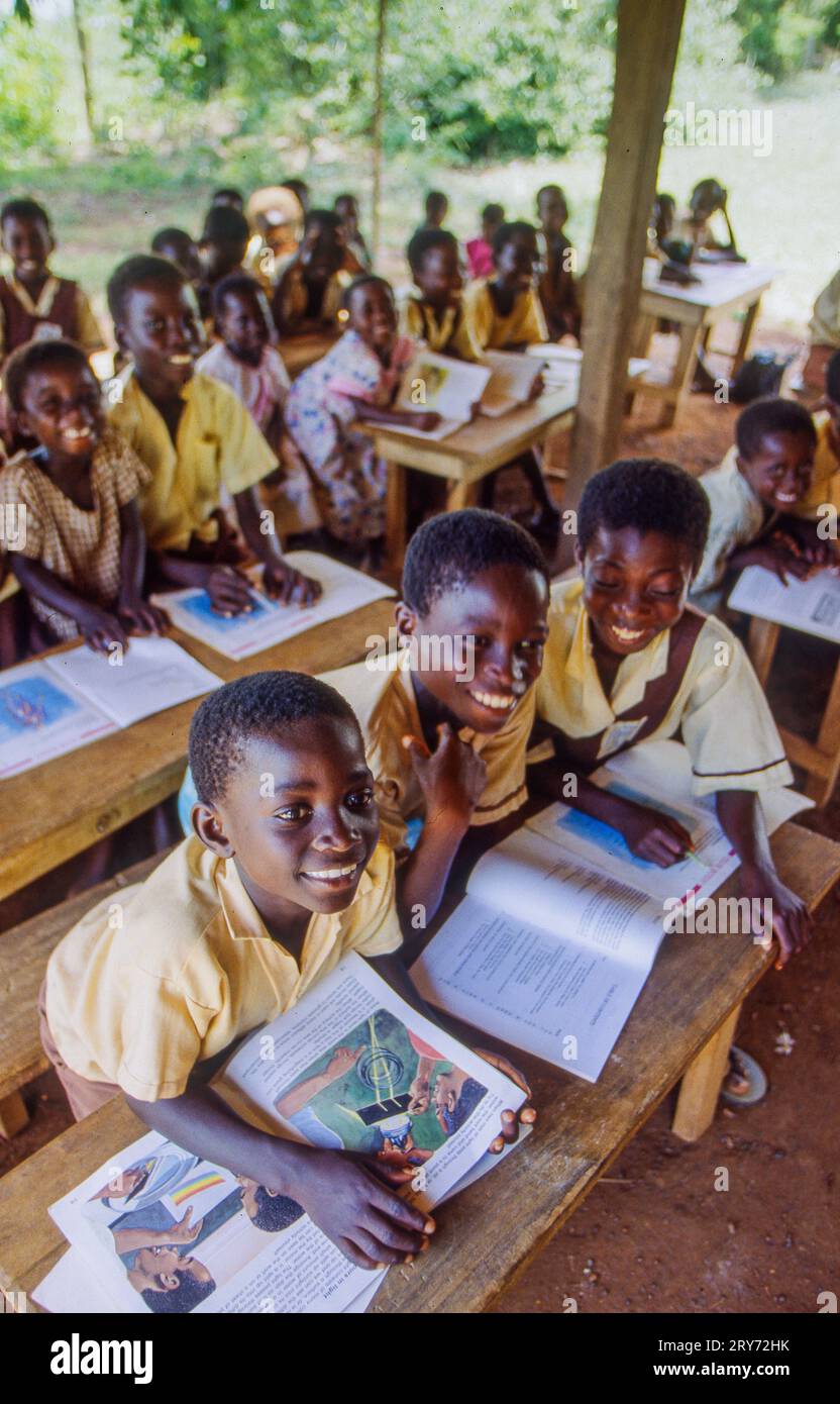 GHANA. Primary school children in the classroom in rural area Stock