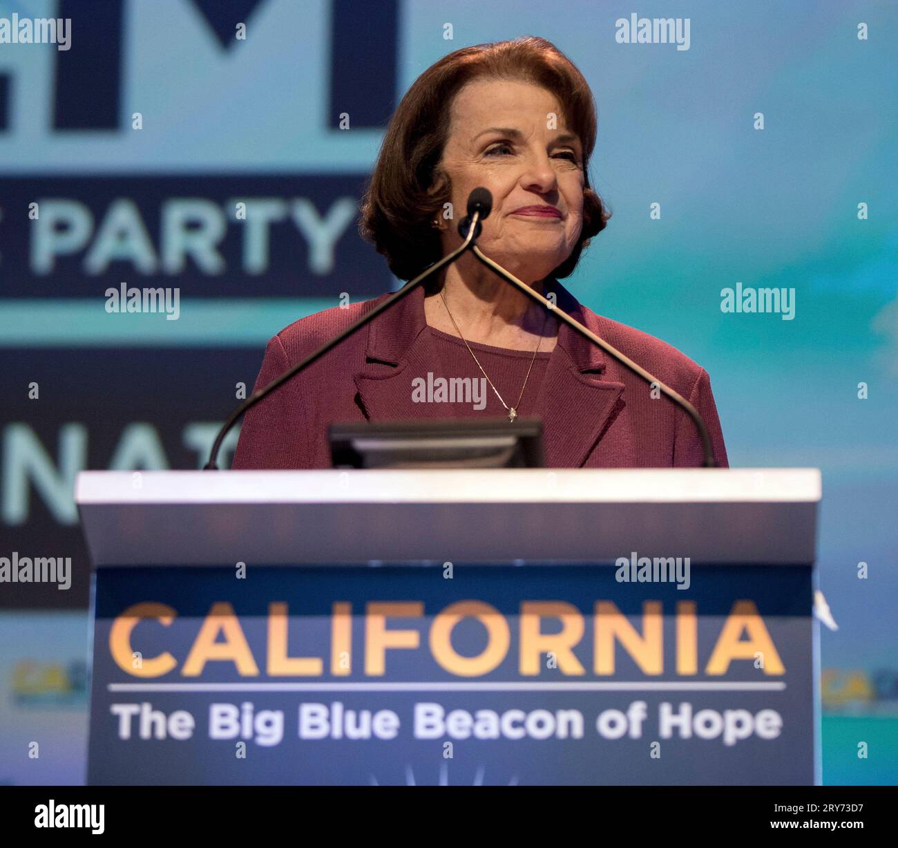 San Diego, California, USA. 24th Feb, 2018. U.S. Senator DIANNE ...