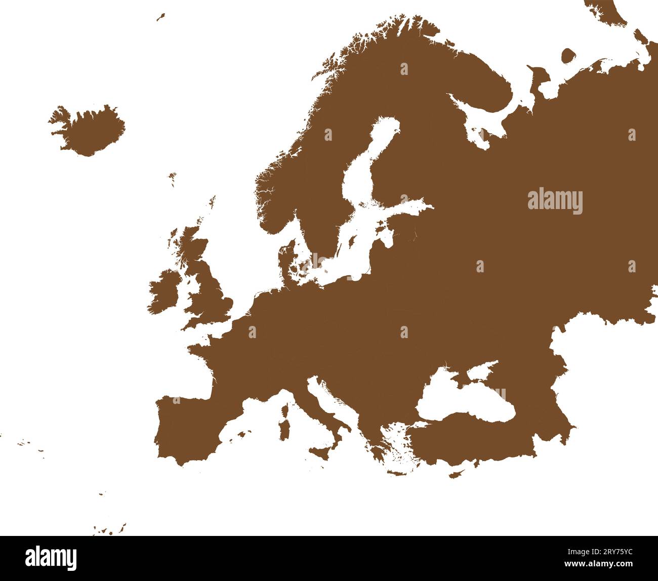 BROWN CMYK color map of EUROPE Stock Vector Image & Art Alamy