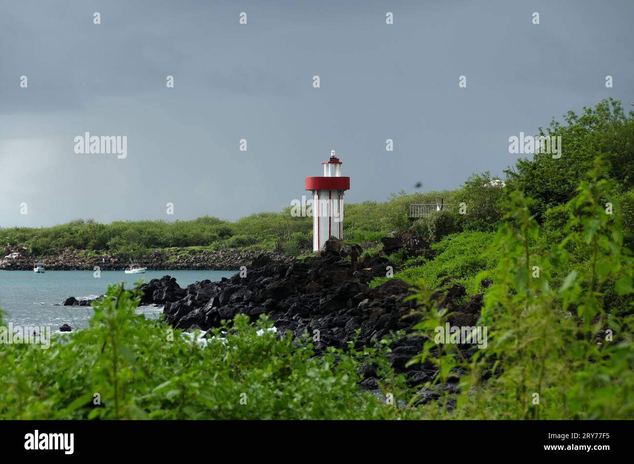 lighthouse in san cristobal island, galapagos, ecuador Stock Photo